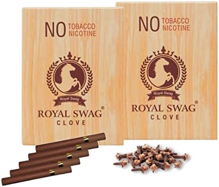 סיגריות צמחי מרפא של רויאל סוואג ציפורן ED | טבק בחינם וניקוטין בחינם